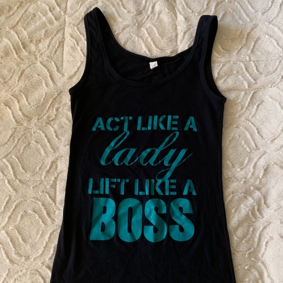 Act Like a Lady Black Tank - Picture 2 of 4